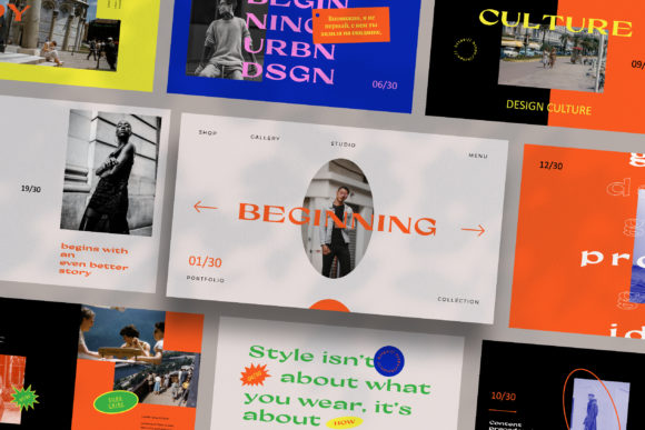 Beginning - Google Slide Template: A Creative Foundation for Your Presentations
