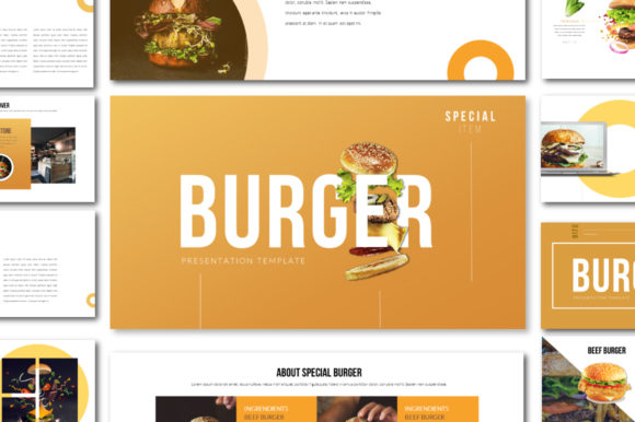 Burger Powerpoint Template: Modern & Minimal Presentation Design