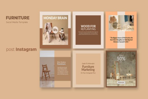 Furniture Instagram Post PSD Templates for Stylish Feeds