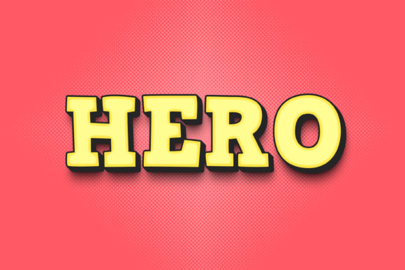 Hero: Instant 3D Text Style for Bold Designs
