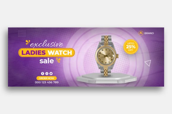 Ladies Watch Sale Facebook Cover Template