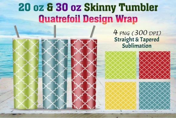 Quatrefoil Skinny Tumble Wrap: Perfect for 20 & 30 Oz Tumblers