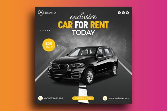 Rent a Car Social Media Post Instagram P
