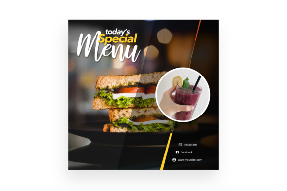 Stunning Today's Special Menu Instagram Post Template